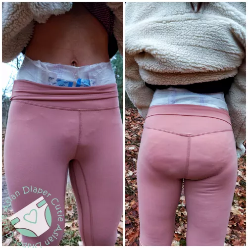 This is how diaper girls take walks in the forest🤗