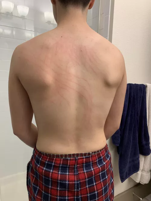 This is how my night went… I think she enjoyed herself. Strap does wonders.