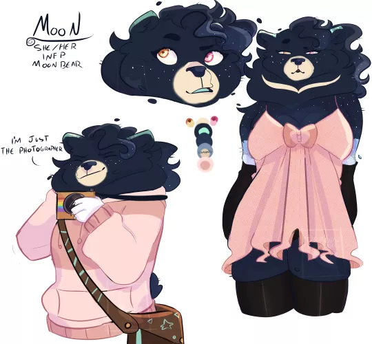 This is Moon, protagonist of my universe! Art by: me