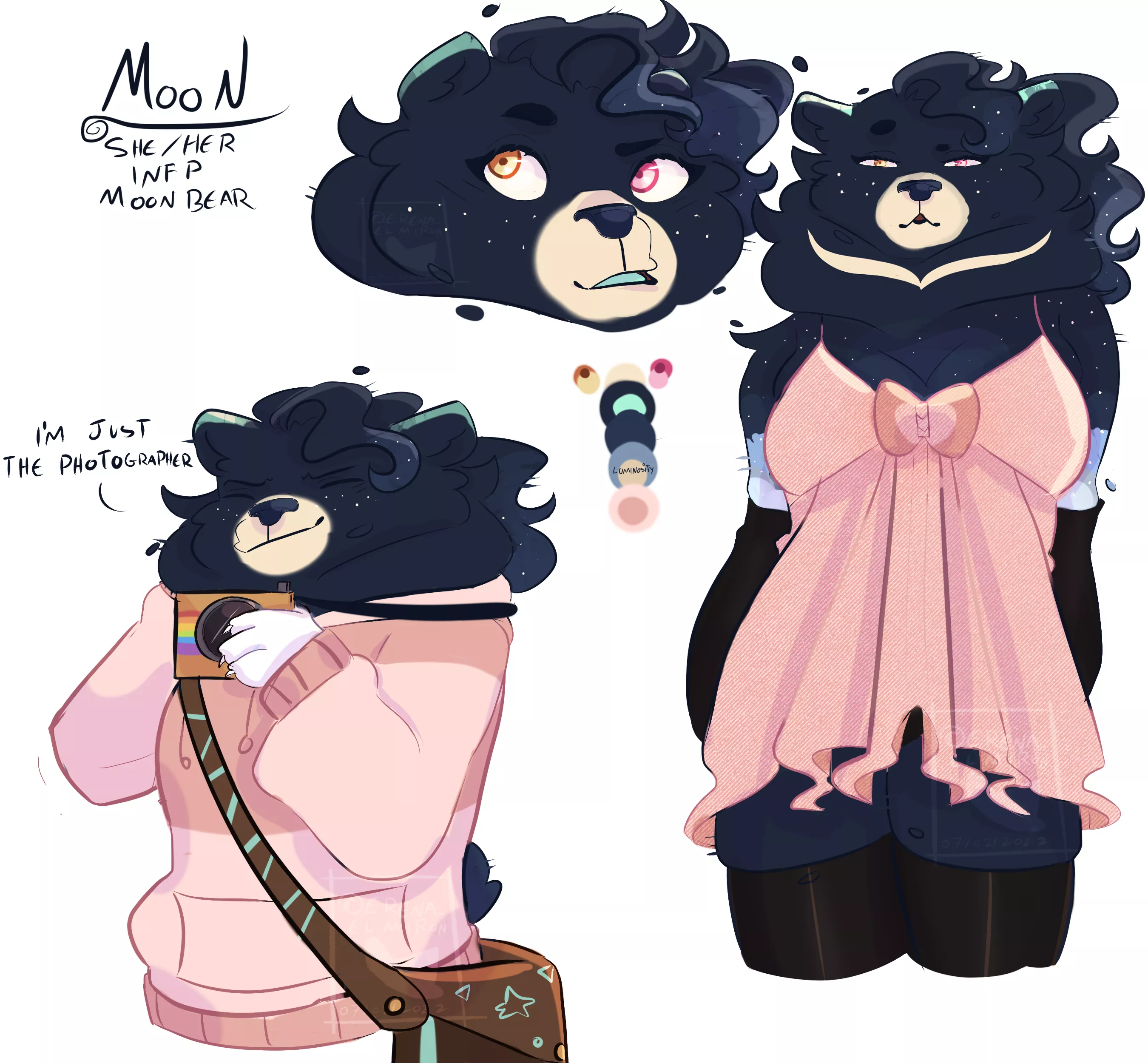 This is Moon, protagonist of my universe! Art by: me