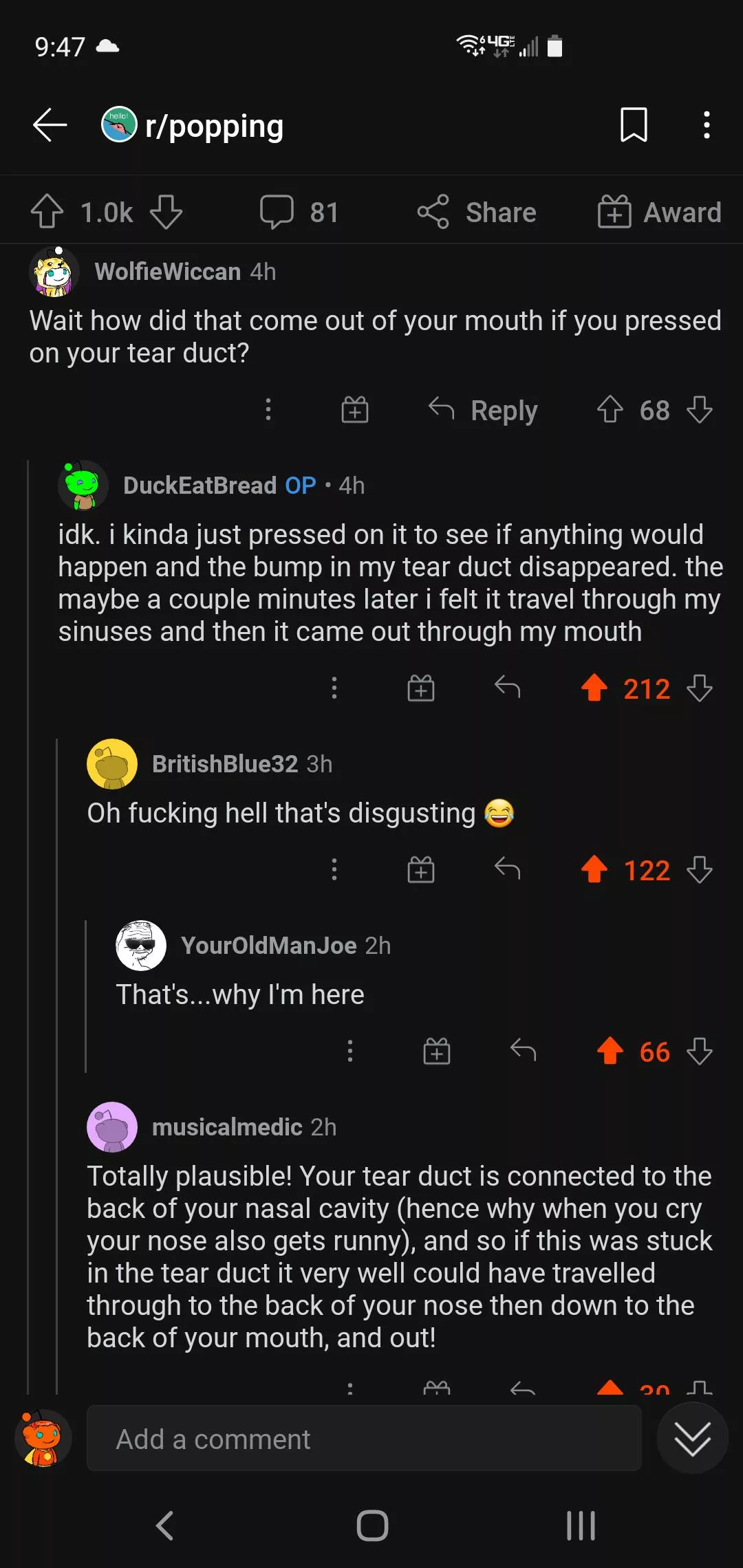 This is why I'm here. Credit to u/YourOldManJoe