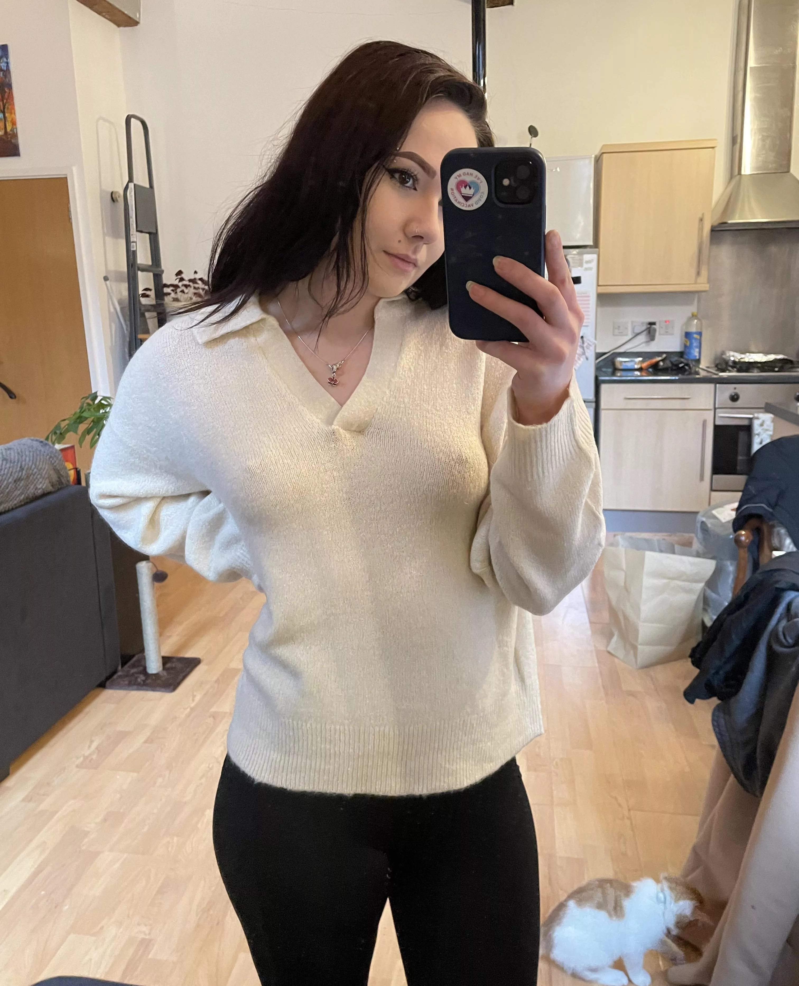 This jumper is a little risky 😉 ft my kitten