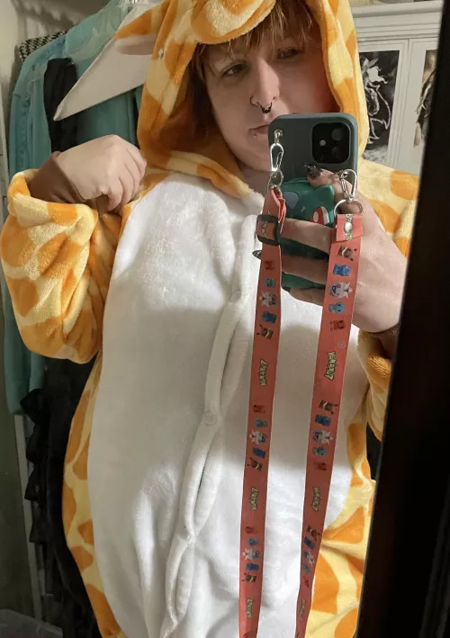 This little has to work Xmas eve! Convinced my co-workers we should wear onesies