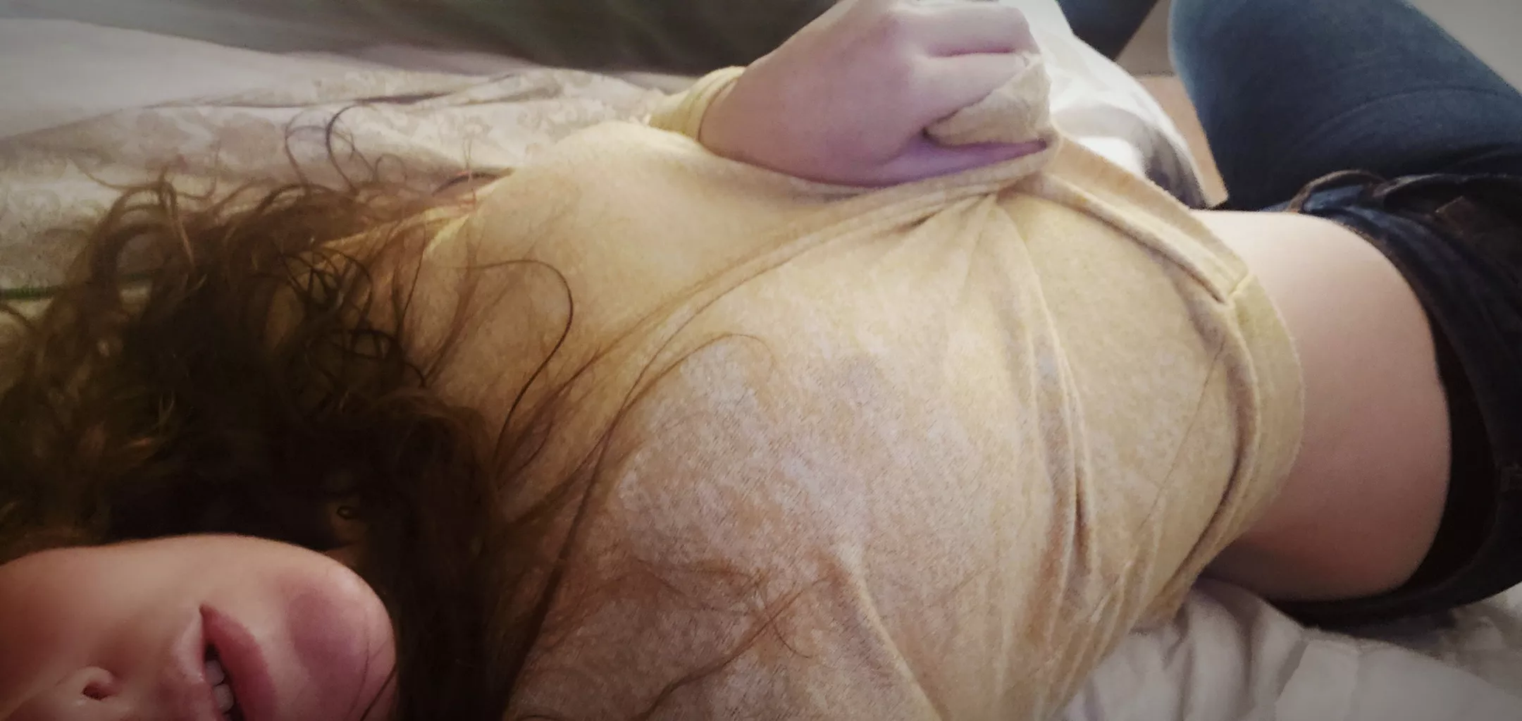 This material is so soft and stretchy. Would you saturate it & suck my hard nipples through it for me? This material is so soft and stretchy. Would you saturate it & suck my hard nipples through it for me?