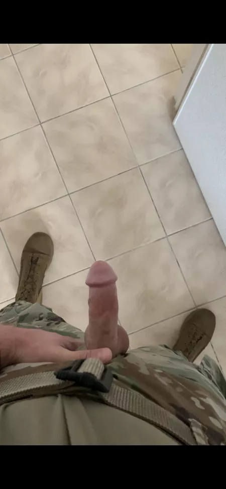 This military dick is happy from all the love he’s been receiving. This military dick is happy from all the love he’s been receiving.