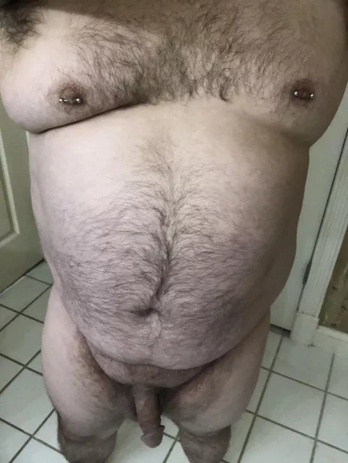 This morning before a shower