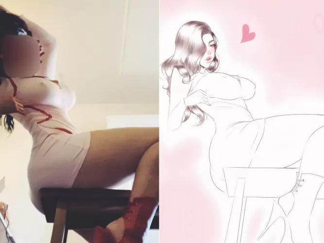 This portrait sketch done of me has me feeling so sexy and feminine and I had to share it with someone! π₯° My reference photo side by side - Artist in the comments. This portrait sketch done of me has me feeling so sexy and feminine and I had to share it with someone! π₯° My reference photo side by side - Artist in the comments.