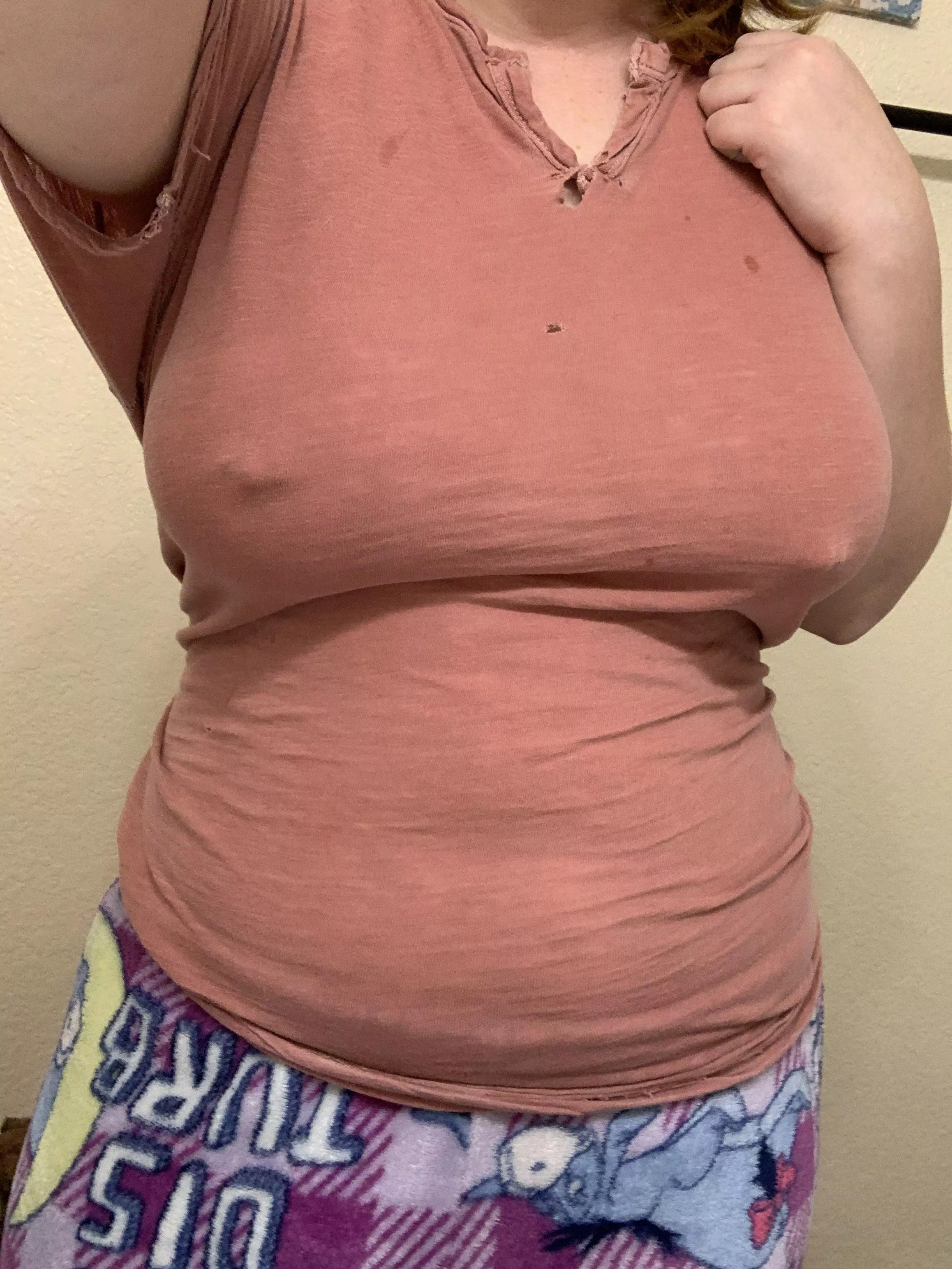 This shirt is fun because my nipples are so noticeable This shirt is fun because my nipples are so noticeable