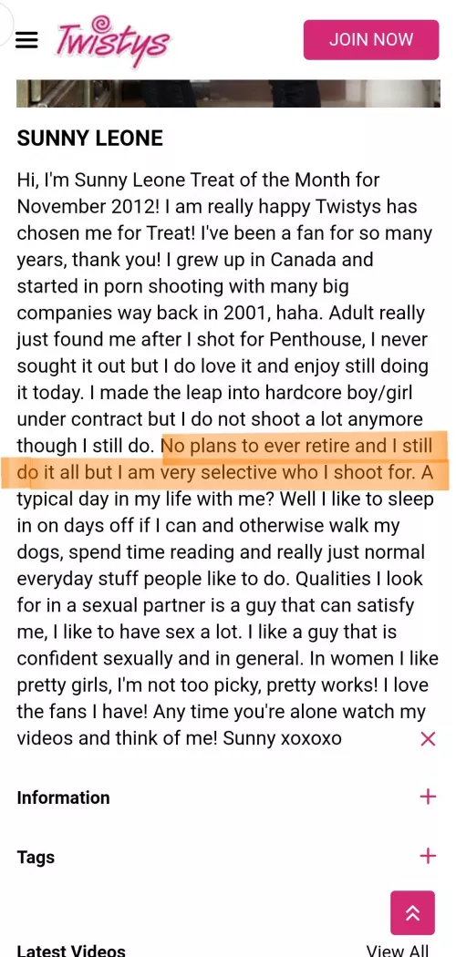 This statement is on the official website of TWISTYS. Read the highlighted line. If she said so then why did she retire π’π°π This statement is on the official website of TWISTYS. Read the highlighted line. If she said so then why did she retire π’π°π