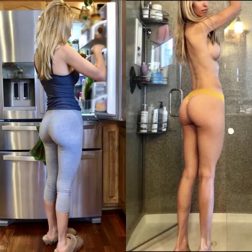 Thongs and yoga pants make a great team [oc]