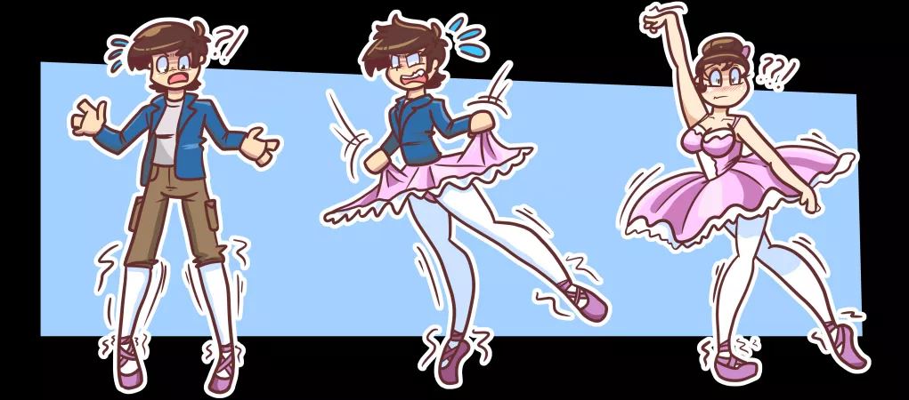 Those Damn Cursed Slippers [M Human -> F Ballerina] by TranzmuteProductions