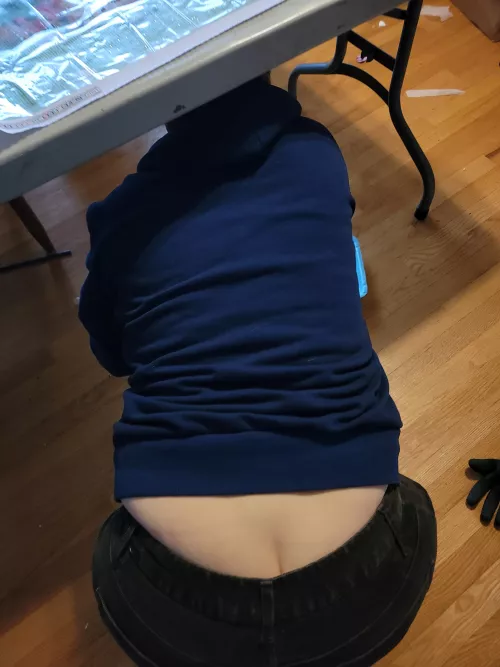 Those kids are always leaving things under the table, and they never clean it up!