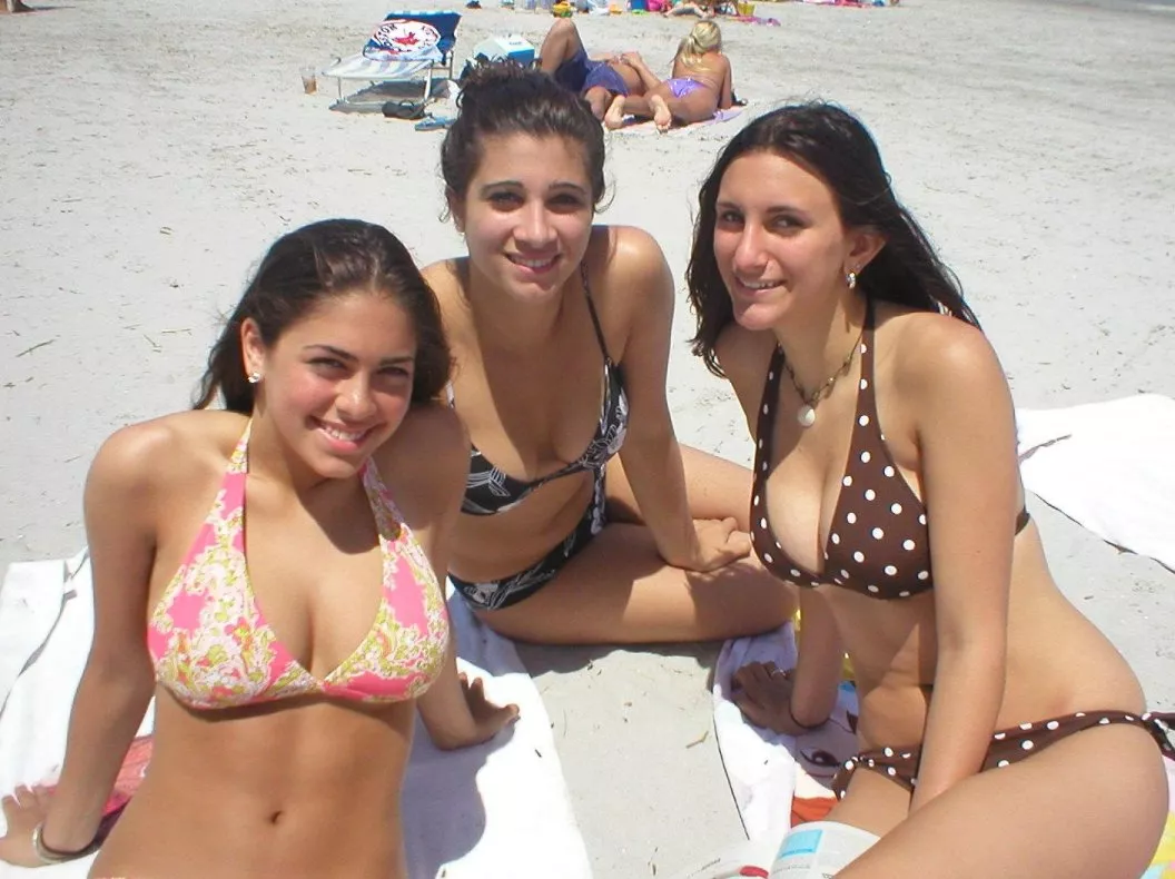 Three girls on the beach... Three girls on the beach...