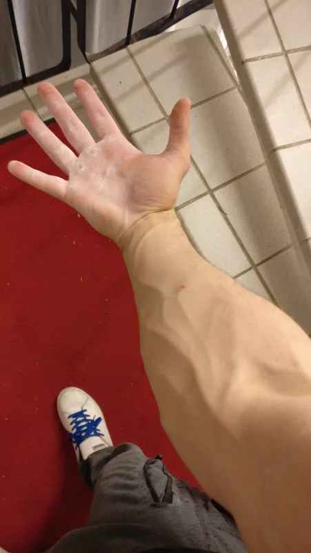 Three hours of climbing gives a good pump Three hours of climbing gives a good pump
