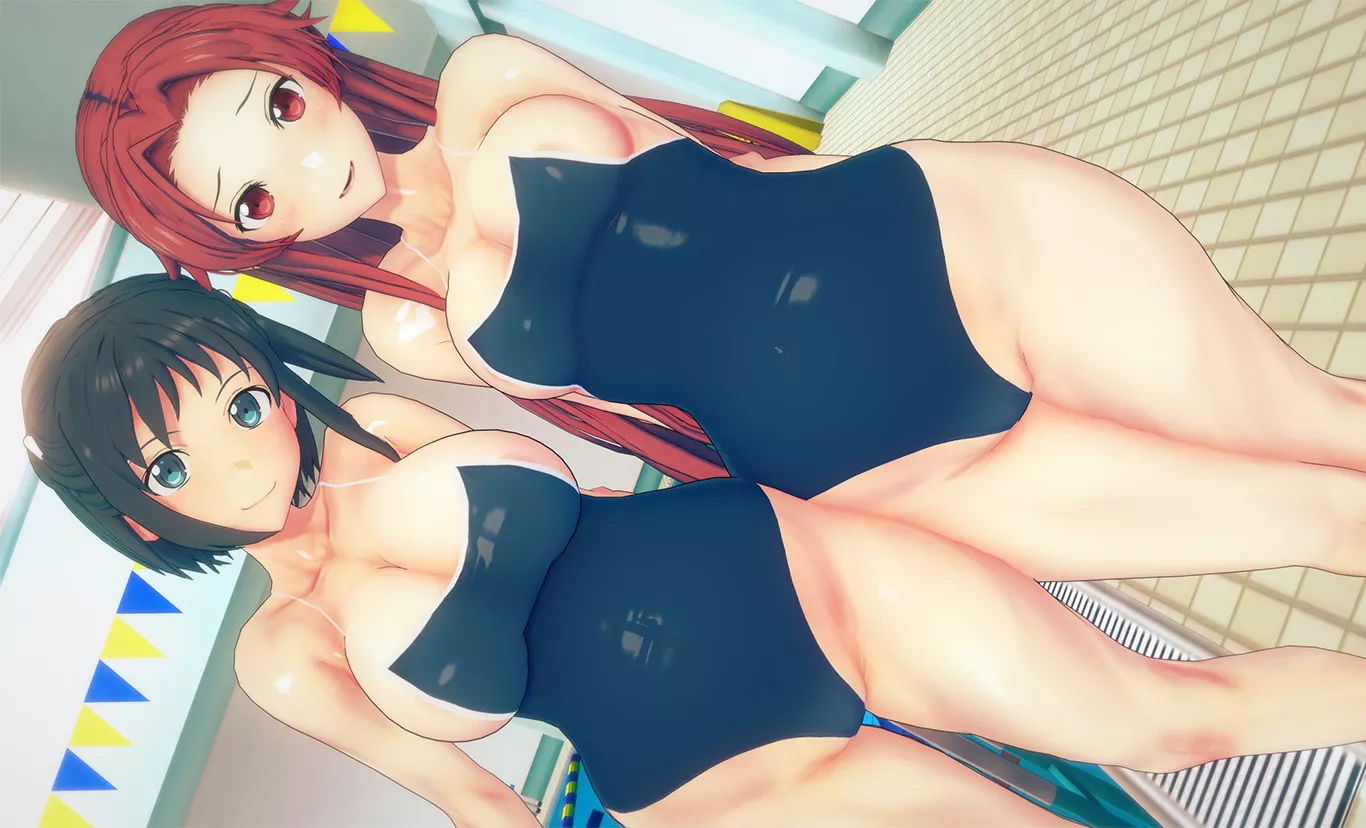Tiese and Ronie in swimsuit