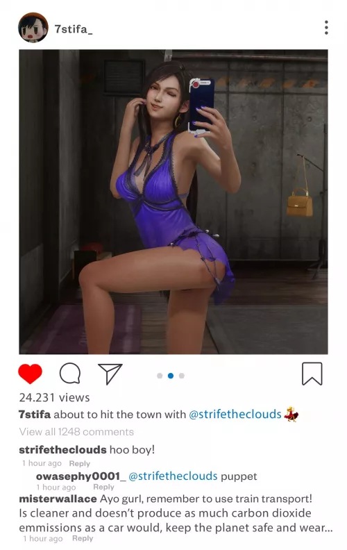 Tifa a bit too excited to meet up with Don Corneo....