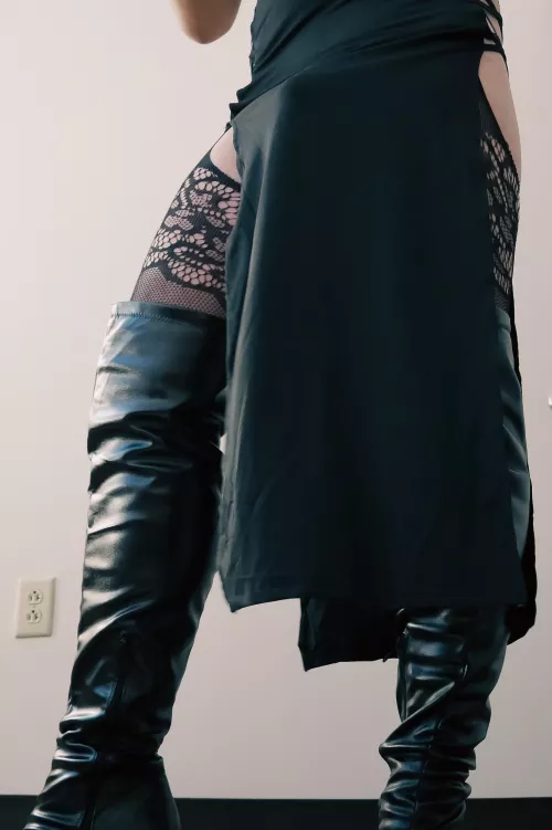 Tight black dress