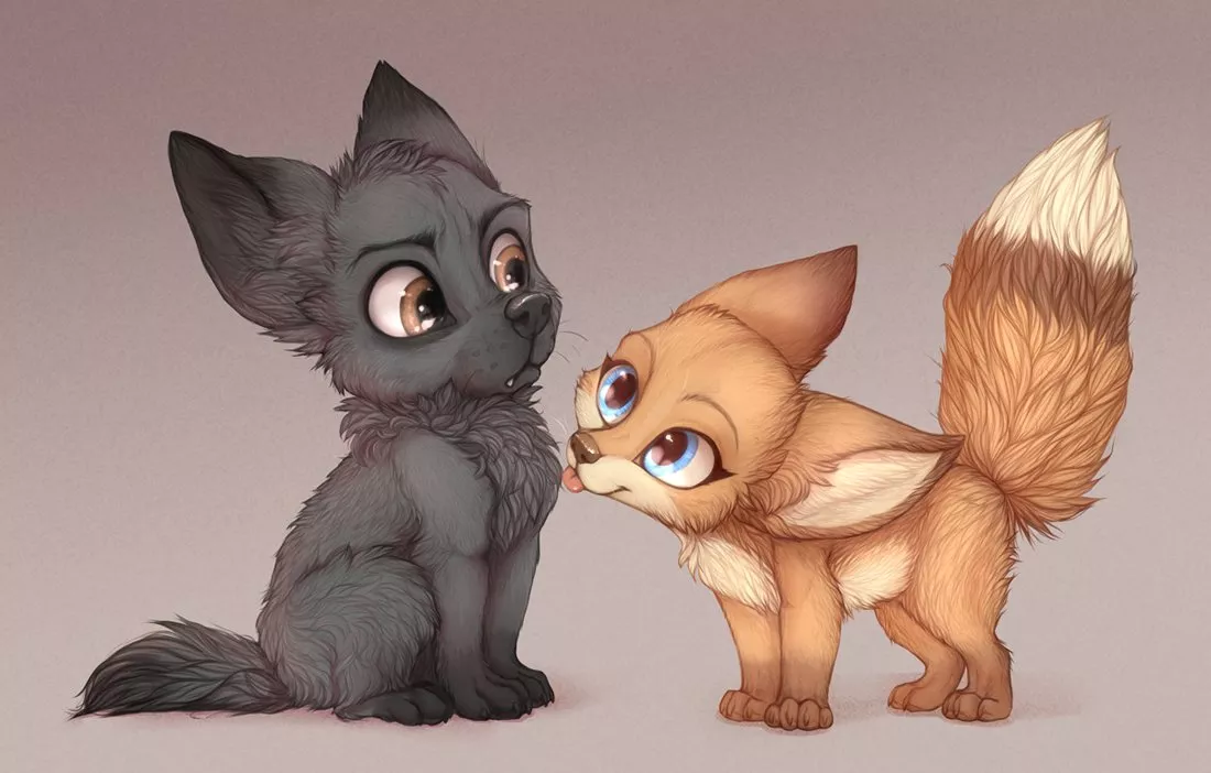 Tiny Connan and Doli! How tiny, you ask? Tiny enough to fit in a big mug. :3