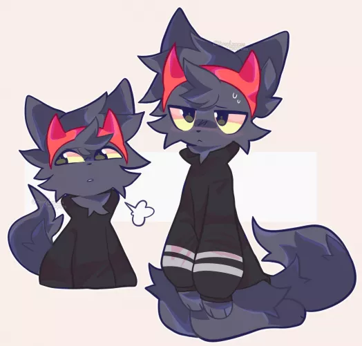 tired cat [ art by me @zestylemonss on twitter ]