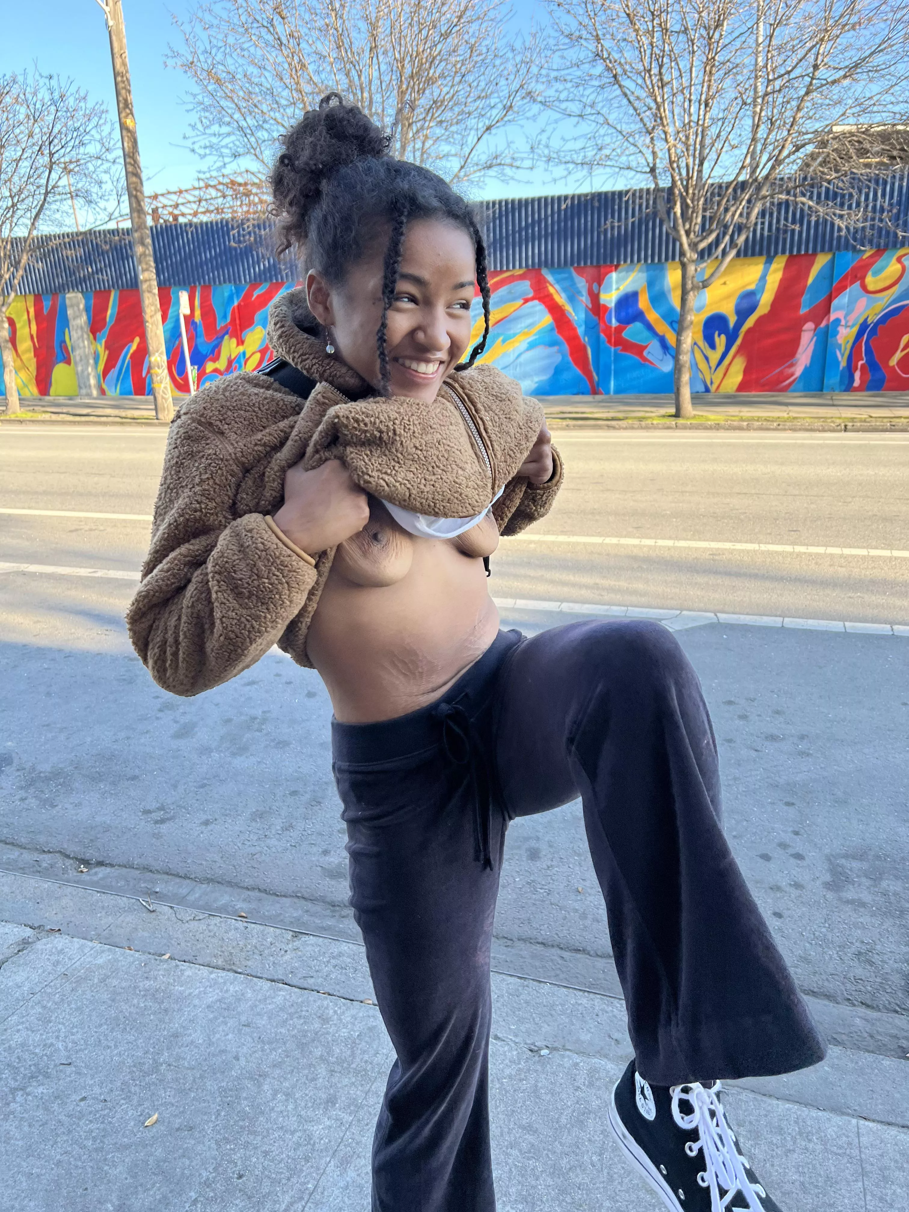 Tits out on the side of the road