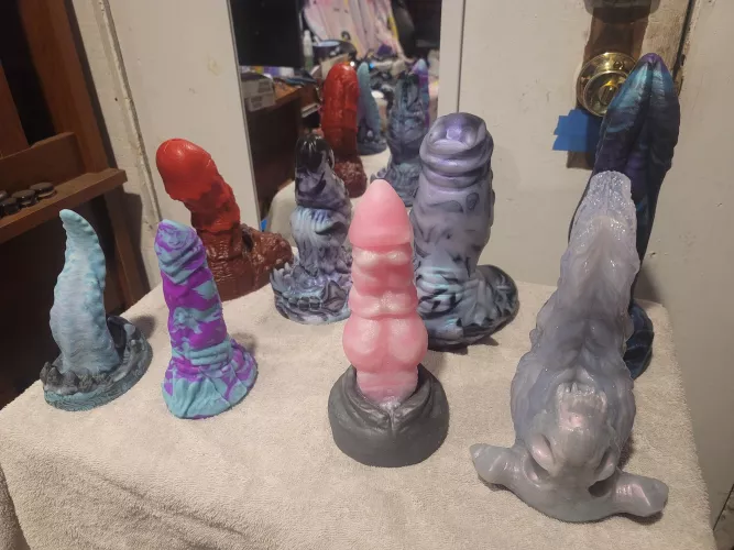 Today's playdate: medium/soft xenom, small/soft Clayton, medium/soft nova, large/medium Ludwig, small/soft baron, large/soft ohdan, nobal(xl)/soft batou, large/medium Orochi