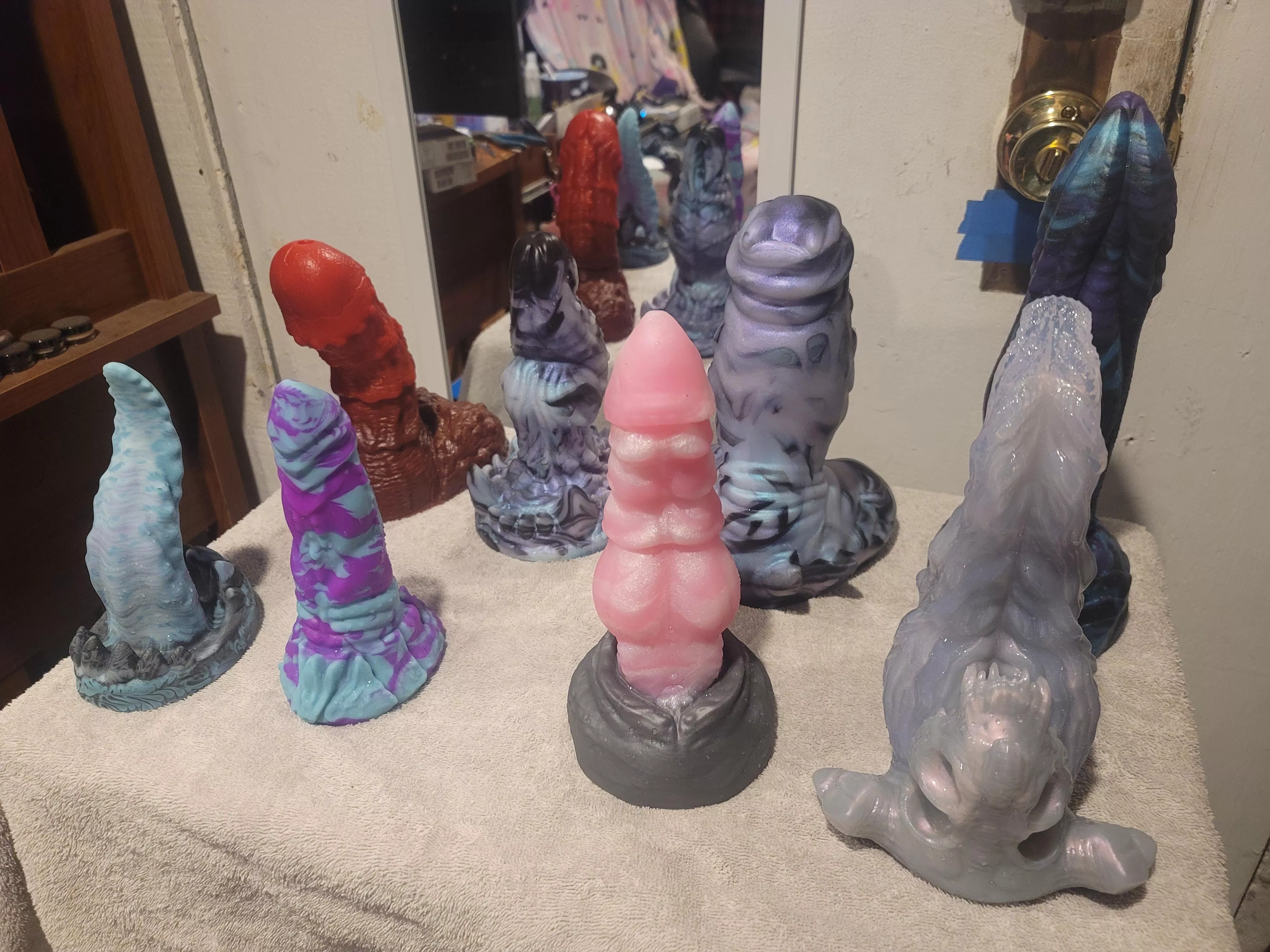 Today's playdate: medium/soft xenom, small/soft Clayton, medium/soft nova, large/medium Ludwig, small/soft baron, large/soft ohdan, nobal(xl)/soft batou, large/medium Orochi