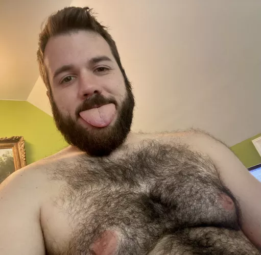 Tongue out. Nipples out.