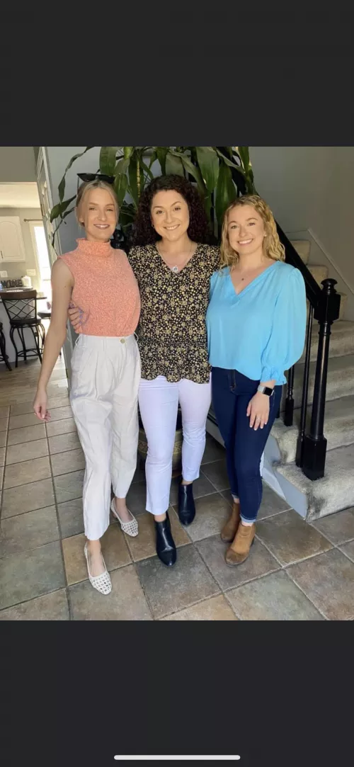 Too bad they are hiding their bodies, they are all sexy