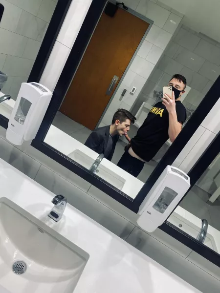 Took a break from PT to meet my husband in the latrine Took a break from PT to meet my husband in the latrine