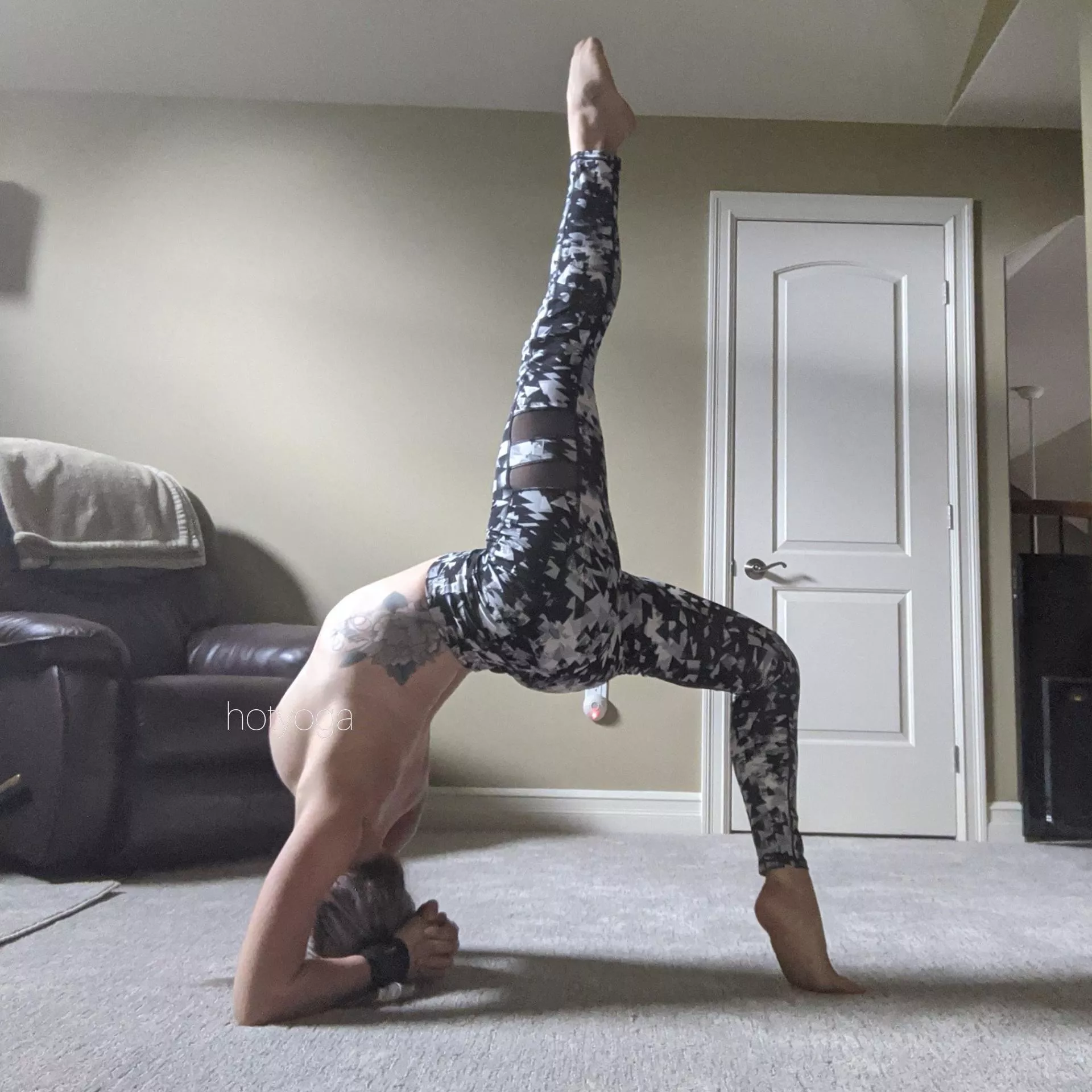 Topless Yoga.