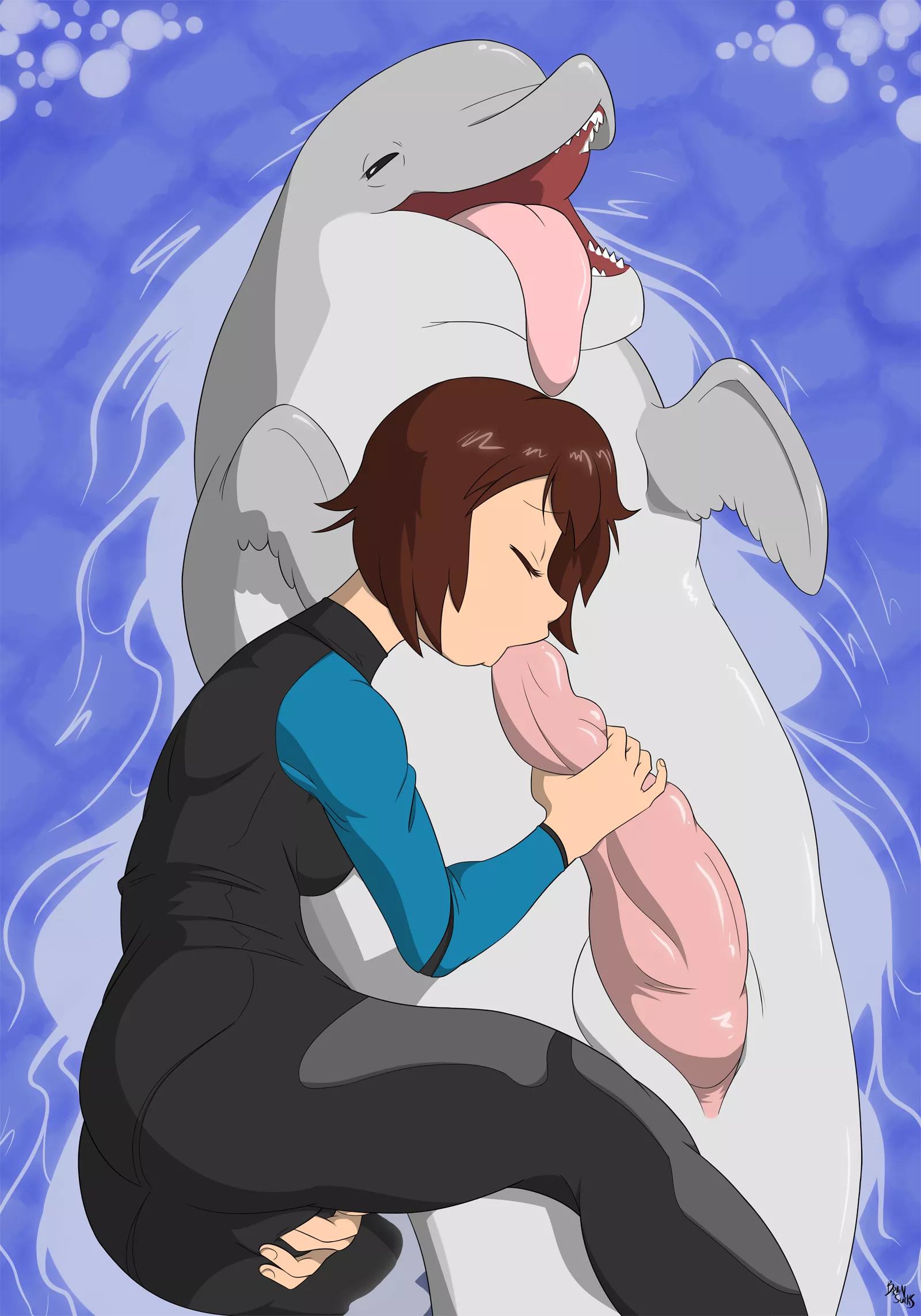 Training Dolphins is a reward in itself [Artist: Brainsucks]