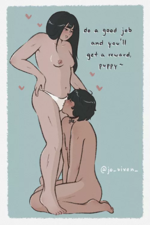 training her puppy 🐶