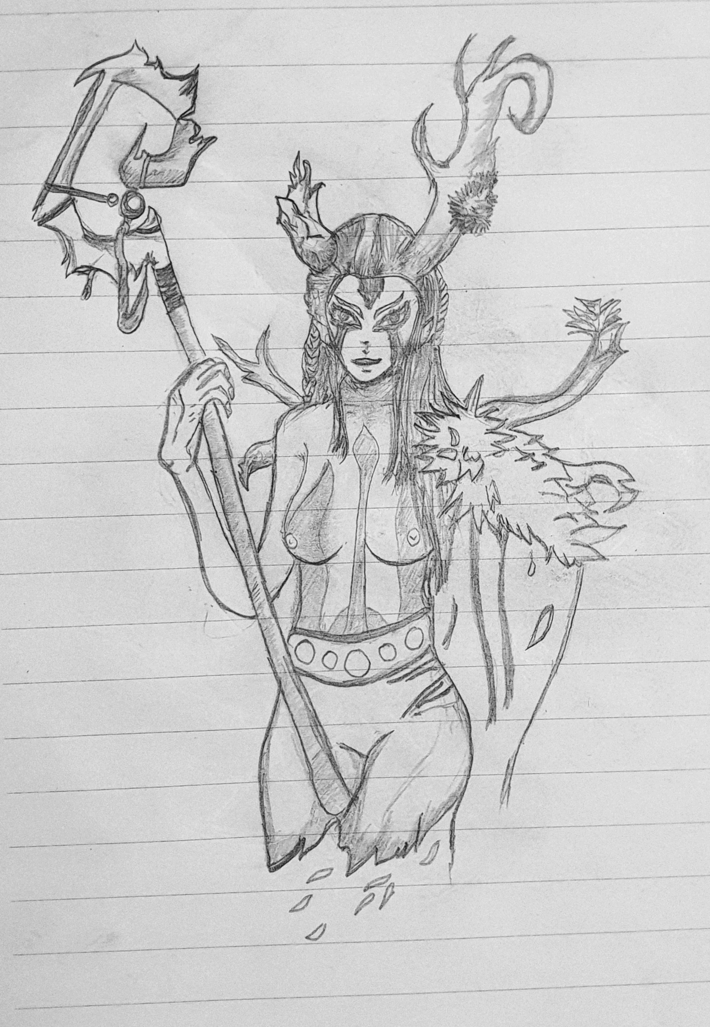 Tried my hand in drawing female nature's prophet Tried my hand in drawing female nature's prophet