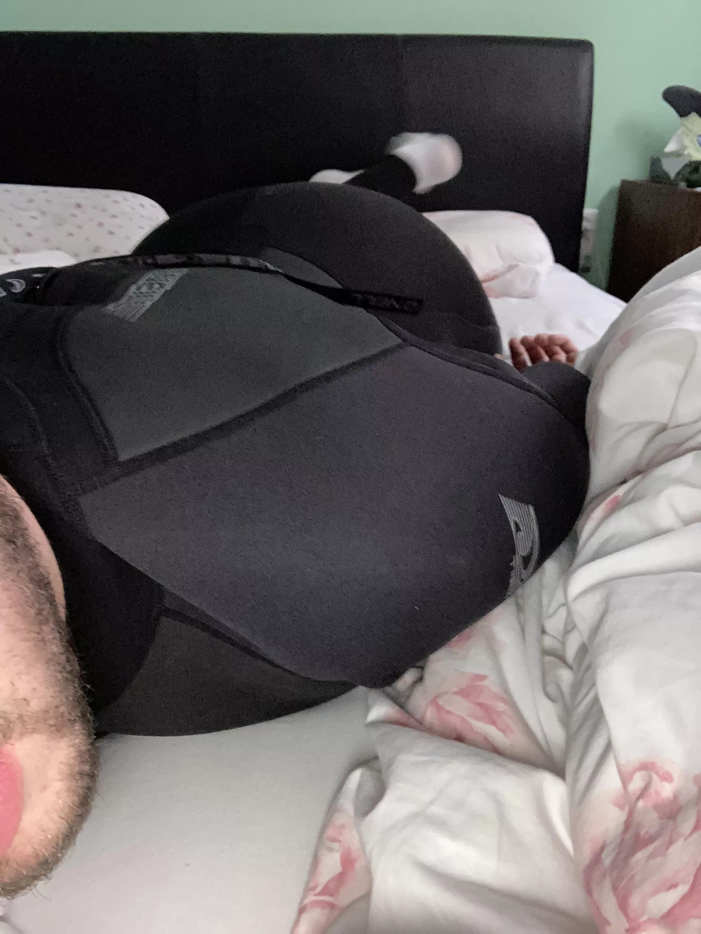 Tried on my divingsuit again I nearly broke my boner Tried on my divingsuit again I nearly broke my boner