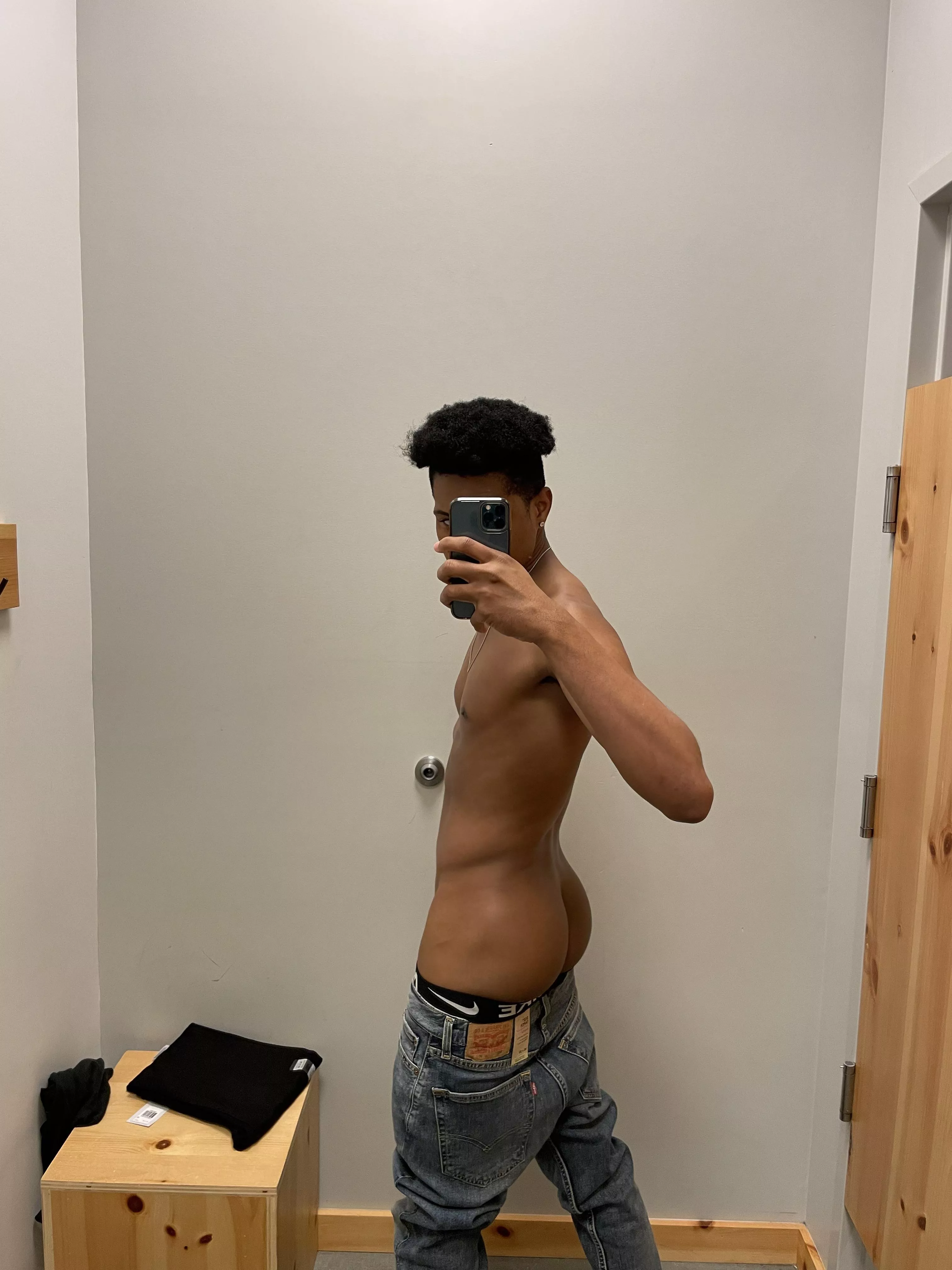 Trying on jeans Trying on jeans