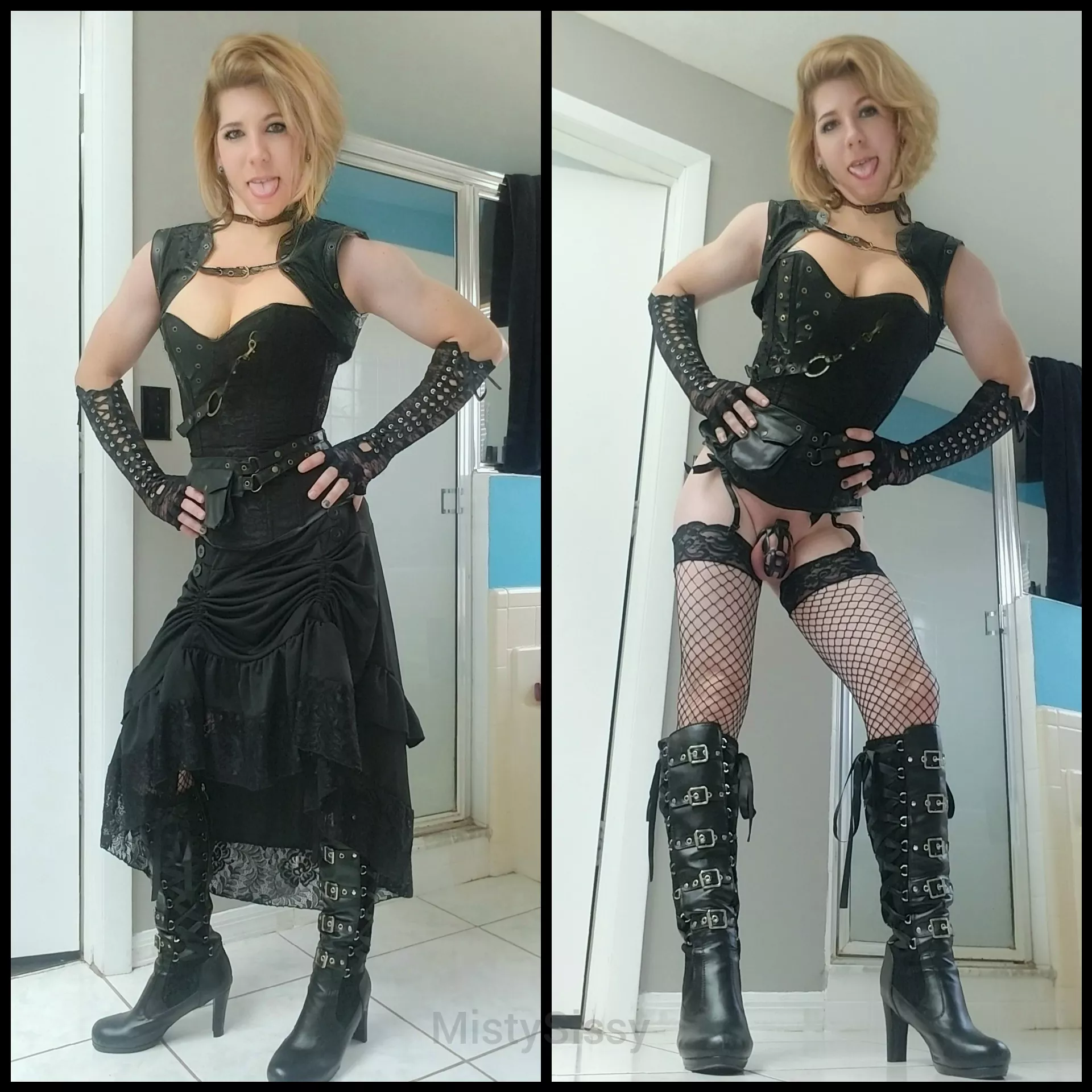 Trying on my Halloween outfit, like my little treat? 😘