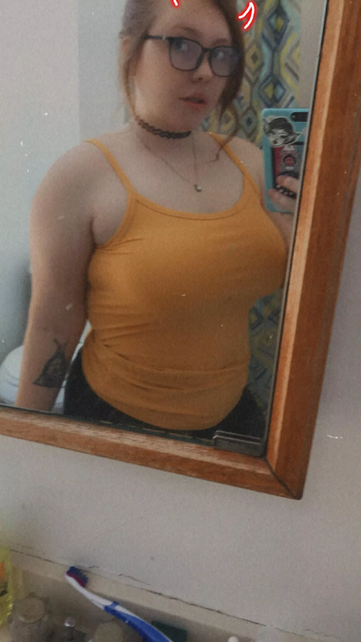 Trying out different colors. What do you think of my glasses?