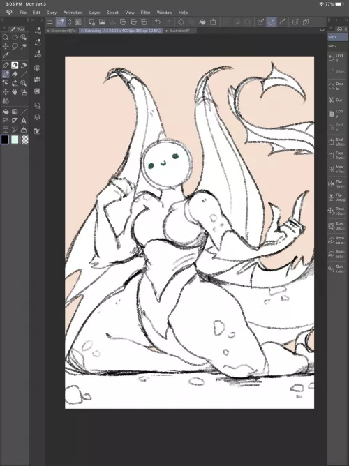 Trying to figure out dragon furries today but still stuck on faces (OC) [X]