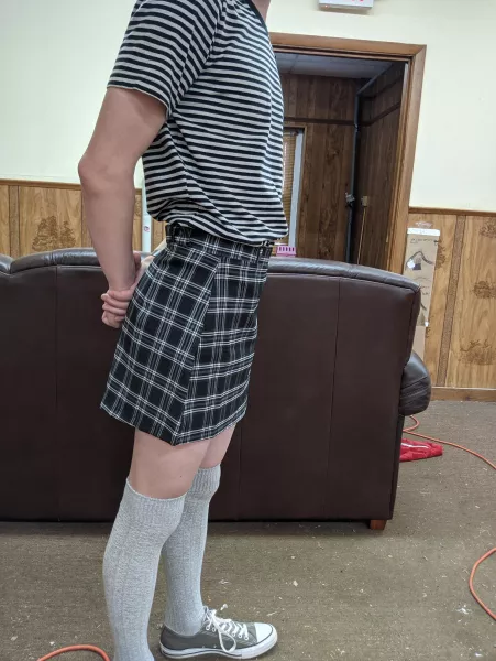 Trying to work up the confidence to head into public for the first time. Trying to work up the confidence to head into public for the first time.