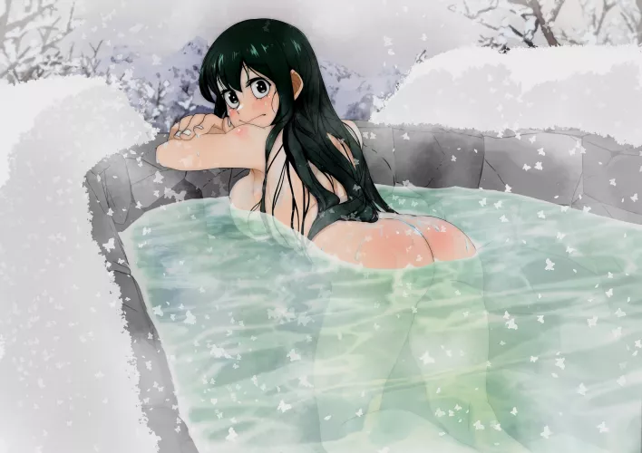 Tsuyu bathing at a hot spring[Cheese Cat]