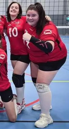 Two volleyball babes Two volleyball babes