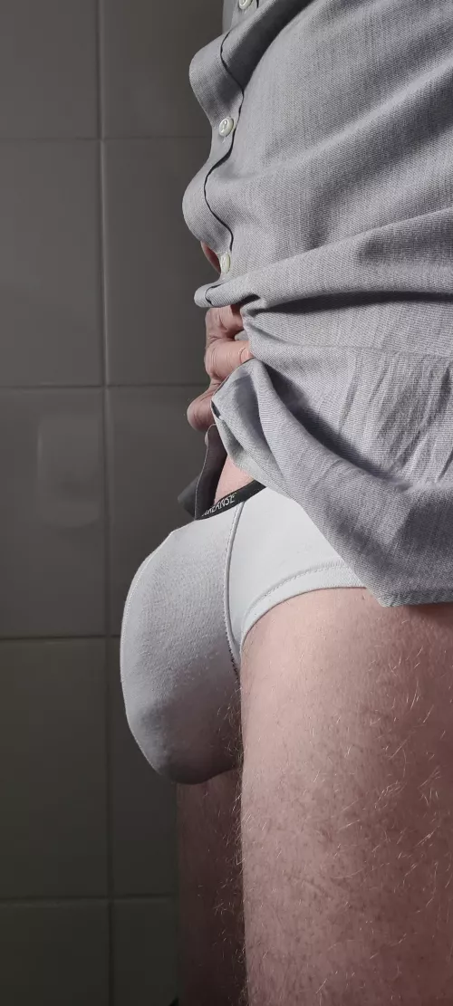 Under the work shirt! 😜