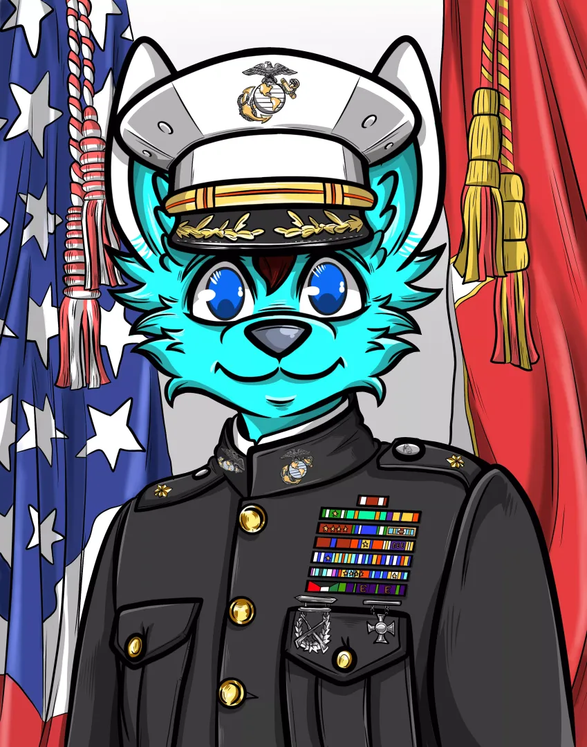 United States Marine Corps Major Wolf! (Art by emanuellobo on Fiverr)