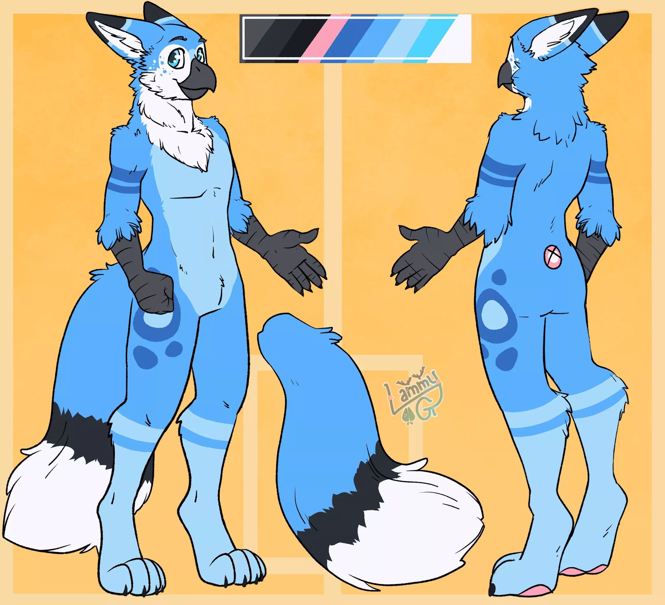 Updated Design of my Bird Fox Guy! (Art by u/LammyG)