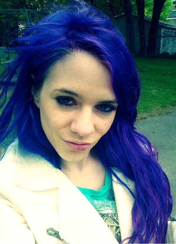 Used long blue haired alt chick Used long blue haired alt chick