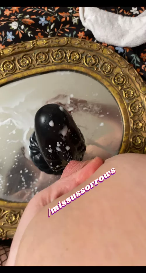 Used my milk as lube to fuck my tight pussy (OC)