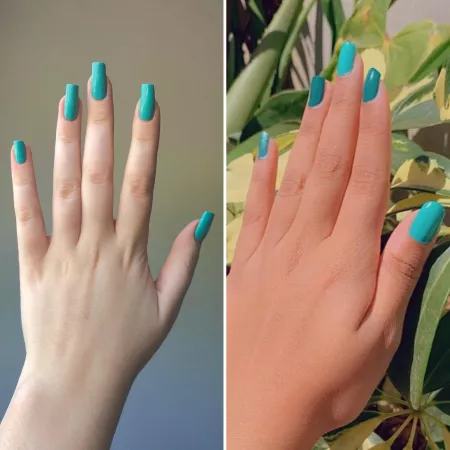 u/yull_sarangi and my matching teal nails π