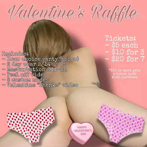 Valentine’s Day Raffle EXCLUSIVE! $115 Value for as little as $5! Get your tickets 🎟 today! [Selling][f][USA]