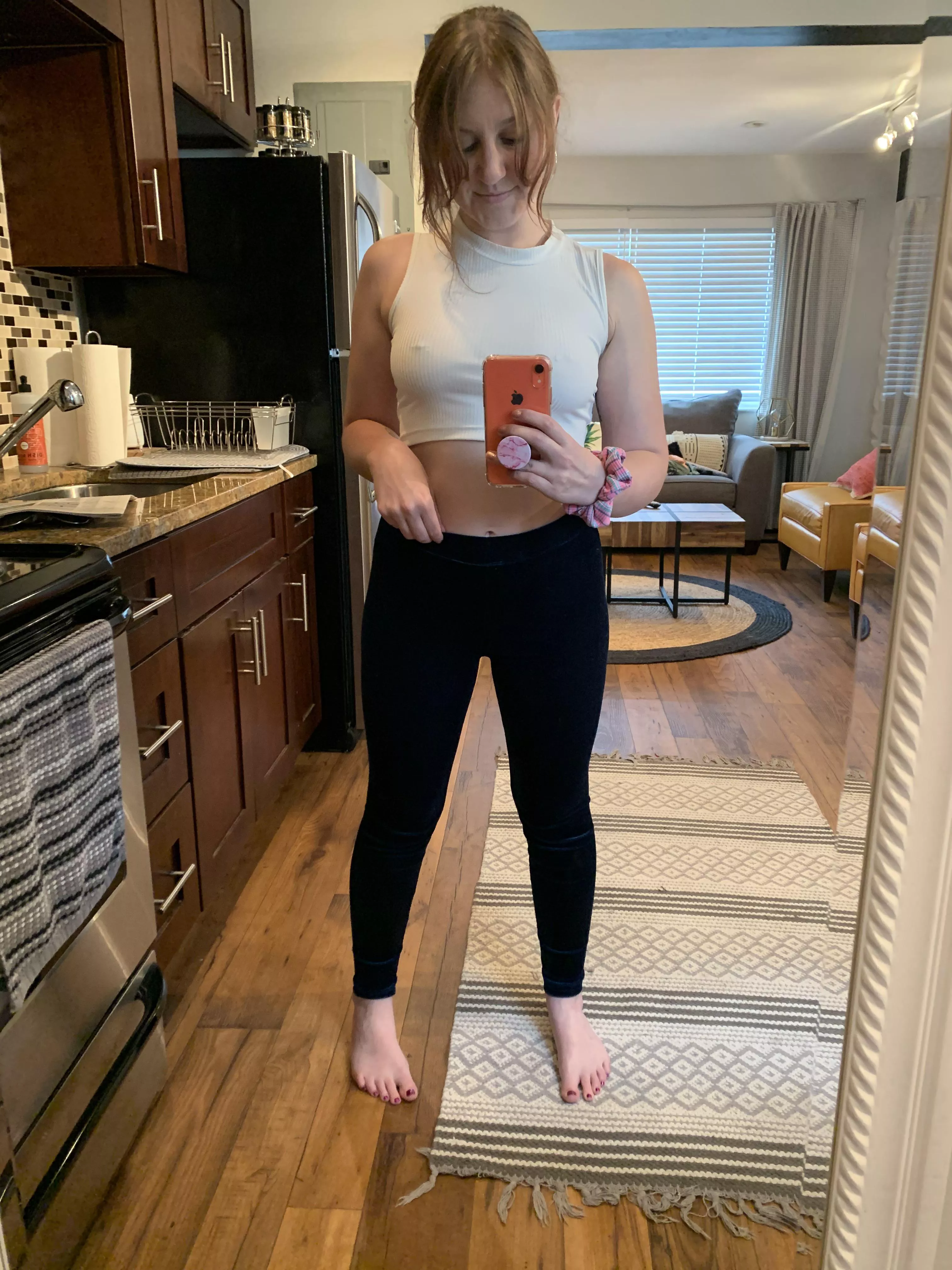 Velvet pants, no bra Velvet pants, no bra