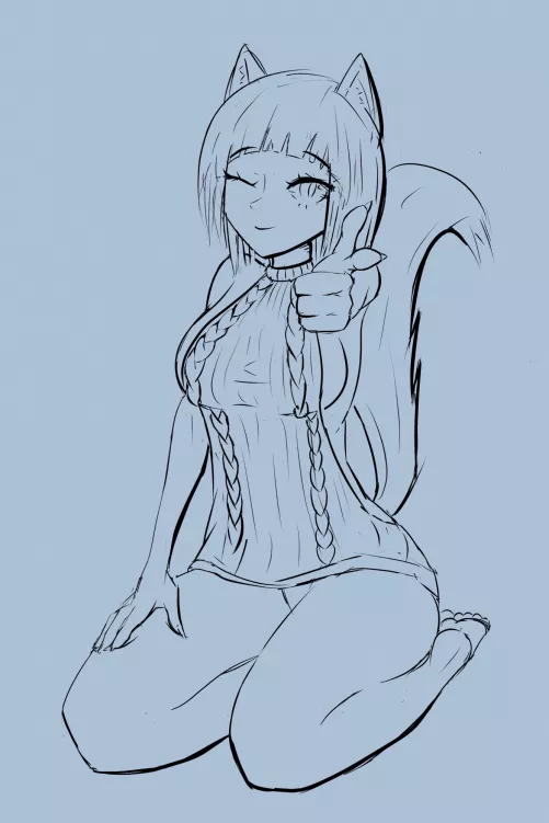Virgin killer wolf girl sketch
